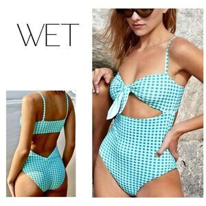 New. WET brand gingham swimsuit. Small. Retails $168
